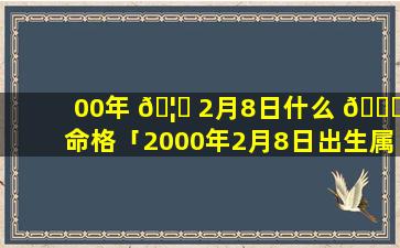 00年 🦟 2月8日什么 🐅 命格「2000年2月8日出生属什么」